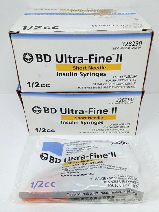 Nano Other - BD Ultra-Fine II Short (160 Total) 1/2cc 8mm